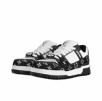 LOUIS VUITTON Trainer Maxi Little Fatty Embossed Print Wear-resistant Low-top Sneakers Men's and Women's Same Style Black and White - Image 5