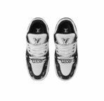 LOUIS VUITTON Trainer Maxi Little Fatty Embossed Print Wear-resistant Low-top Sneakers Men's and Women's Same Style Black and White - Image 6