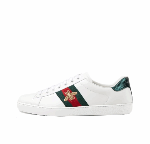 GUCCI Gucci ACE Cowhide Fashion Sneakers Men's White Green