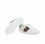 GUCCI Gucci ACE Cowhide Fashion Sneakers Men's White Green - Image 6