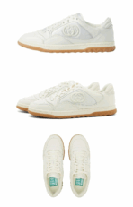 GUCCI Gucci MAC80 Fabric Leather Low-top Lacing Fashion Sneakers Men's Beige - Image 7